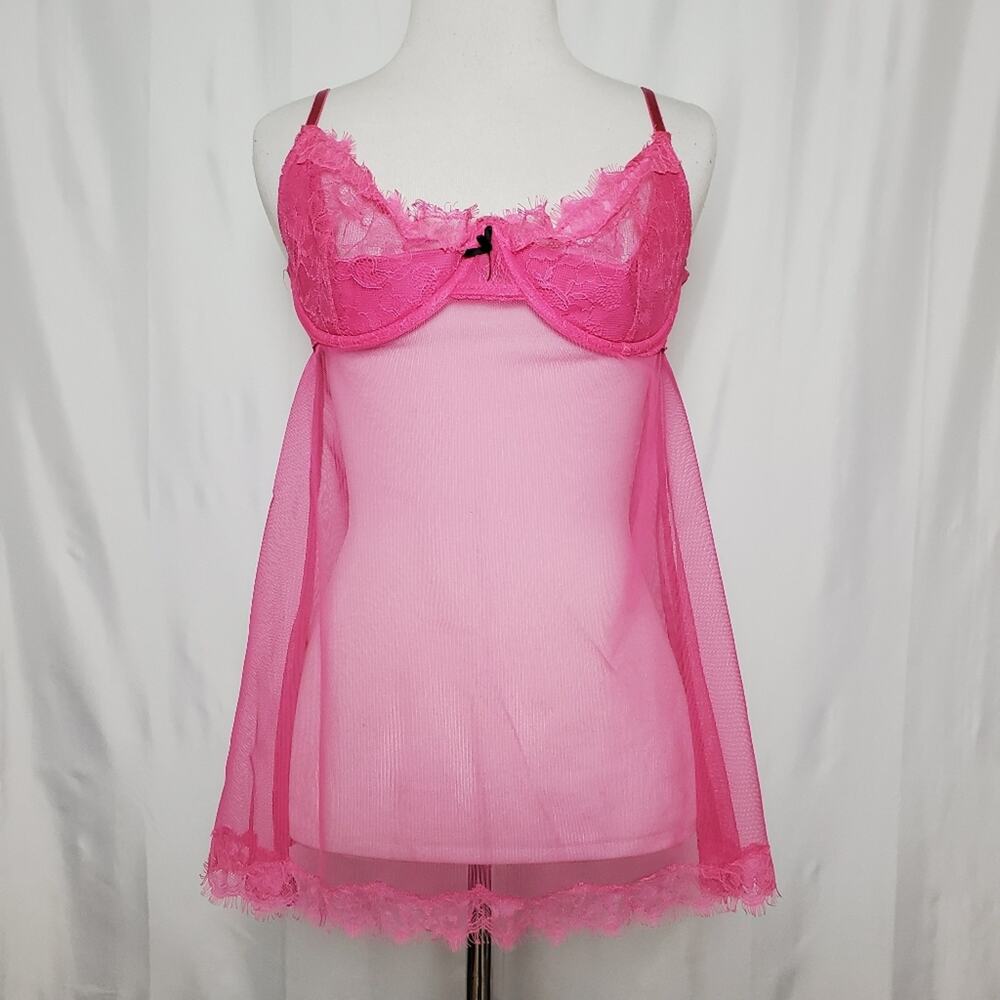 Victoria's Secret Pink Sheer Lingerie SZ 36D